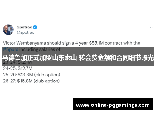 马德鲁加正式加盟山东泰山 转会费金额和合同细节曝光